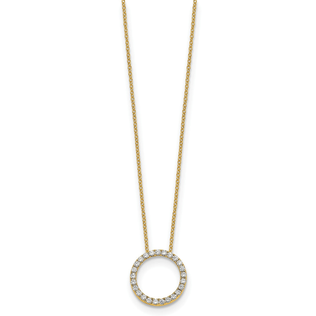 Lab-Grown Diamond Eternity Necklace in 14K Yellow Gold (1/2 ct. tw.), 18 Inch - Sophia Jewelers