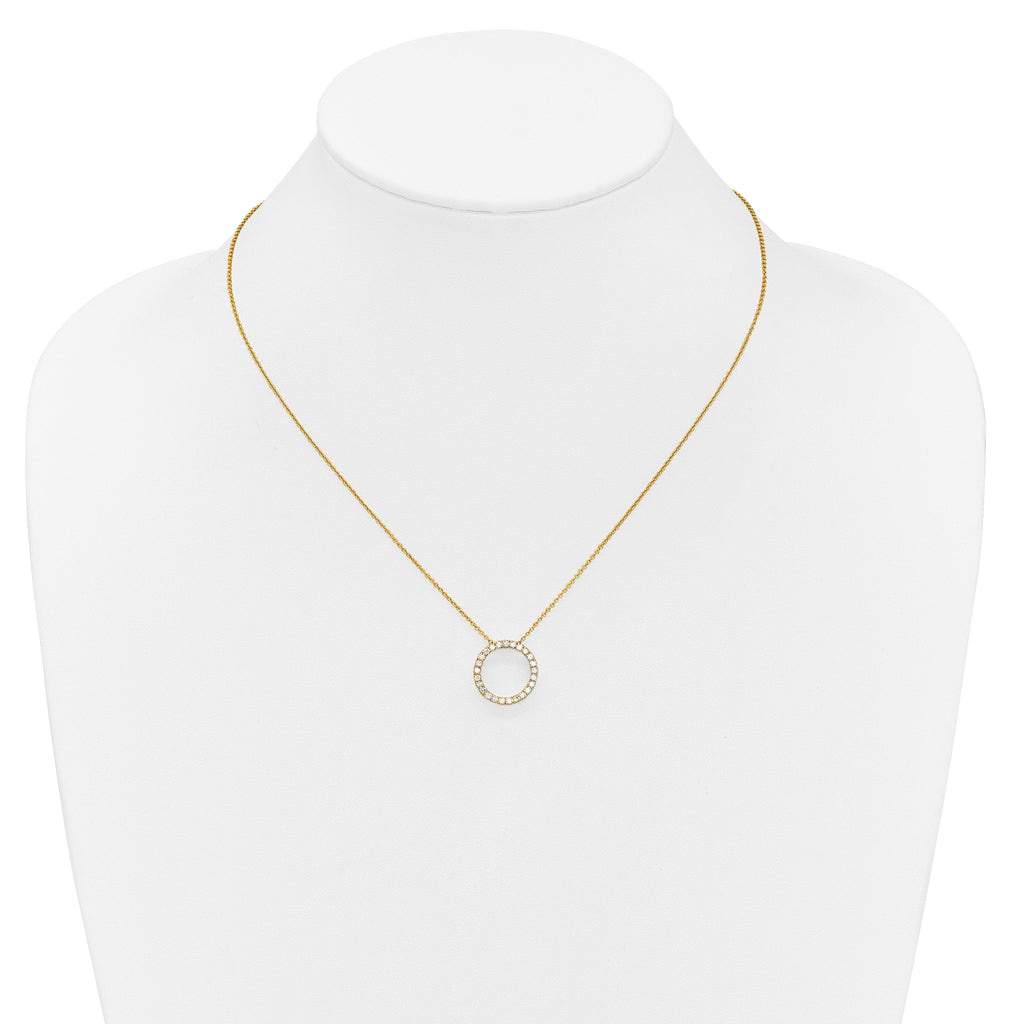 Lab-Grown Diamond Eternity Necklace in 14K Yellow Gold (1/2 ct. tw.), 18 Inch - Sophia Jewelers