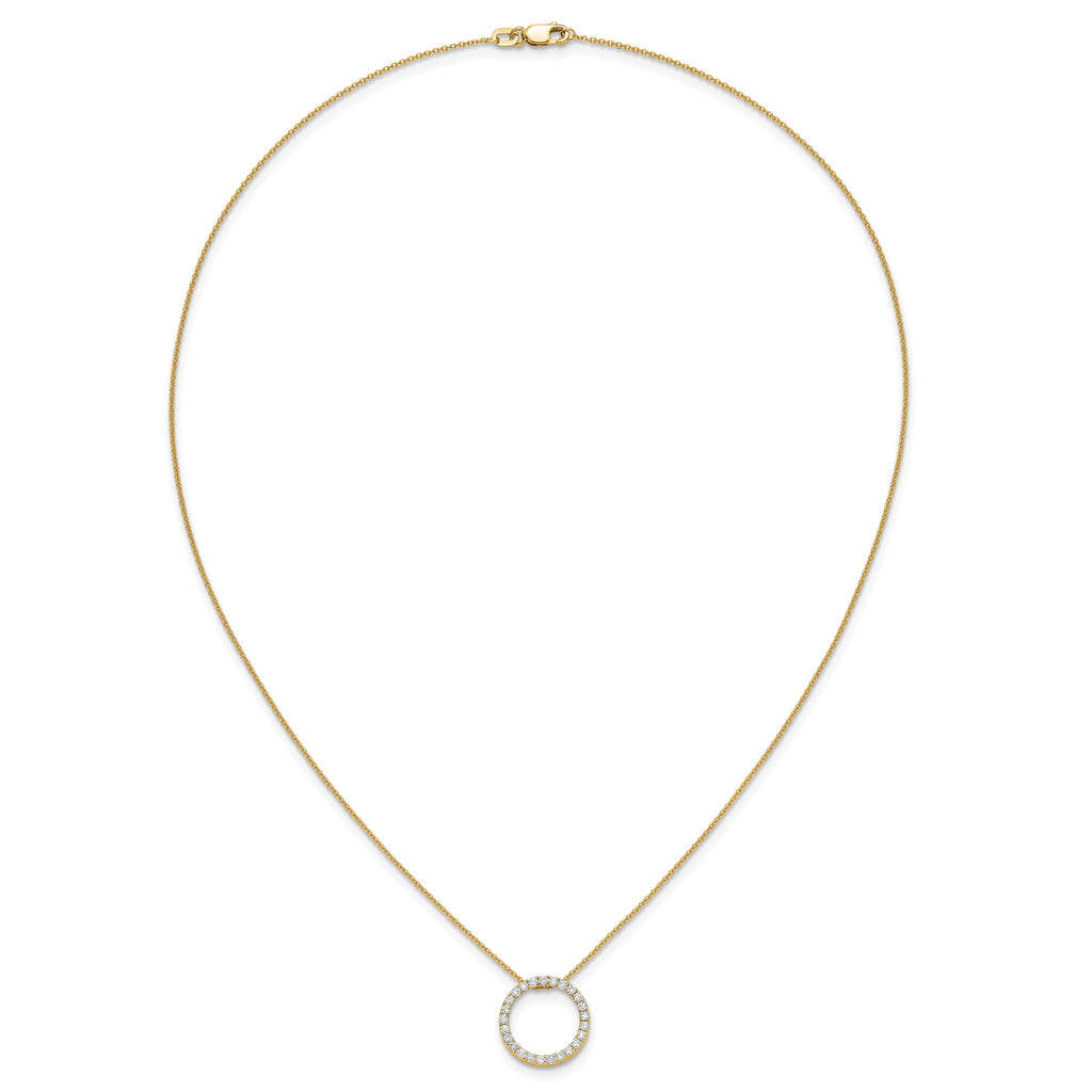 Lab-Grown Diamond Eternity Necklace in 14K Yellow Gold (1/2 ct. tw.), 18 Inch - Sophia Jewelers