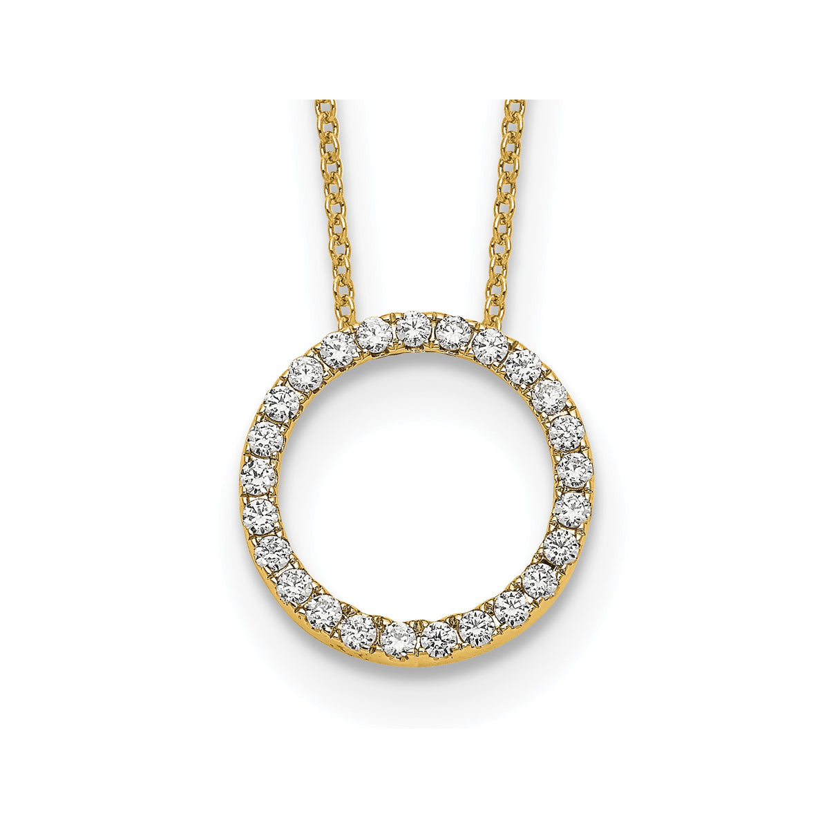 Lab-Grown Diamond Eternity Necklace in 14K Yellow Gold (1/2 ct. tw.), 18 Inch - Sophia Jewelers Main image