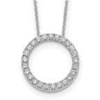 Lab-Grown Diamond Eternity Necklace in 14K White Gold (1 ct. tw.), 18 Inch - Sophia Jewelers