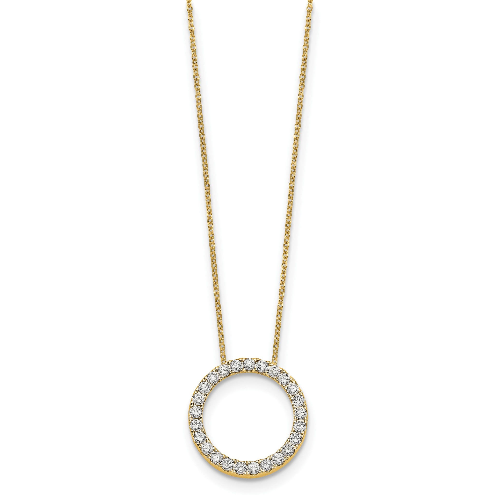 Lab-Grown Diamond Eternity Necklace in 14K Yellow Gold (1 ct. tw.), 18 Inch Secondary image