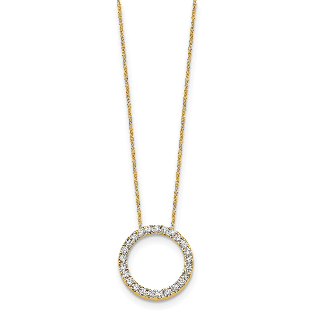 Lab-Grown Diamond Eternity Necklace in 14K Yellow Gold (1 ct. tw.), 18 Inch - Sophia Jewelers