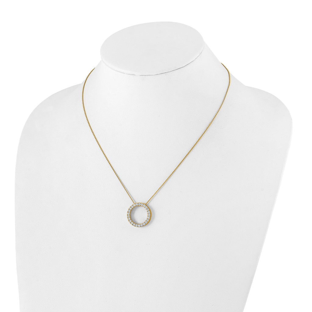 Lab-Grown Diamond Eternity Necklace in 14K Yellow Gold (1 ct. tw.), 18 Inch - Sophia Jewelers