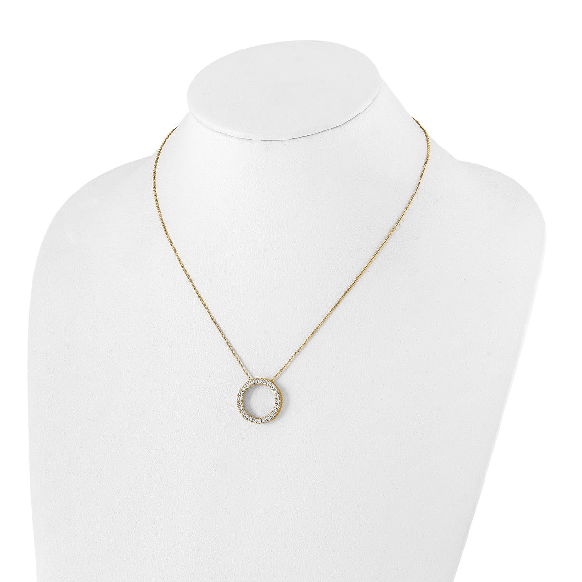 Lab-Grown Diamond Eternity Necklace in 14K Yellow Gold (1 ct. tw.), 18 Inch - Sophia Jewelers