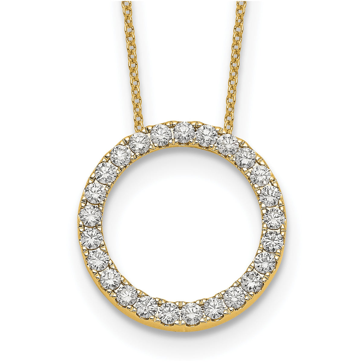 Lab-Grown Diamond Eternity Necklace in 14K Yellow Gold (1 ct. tw.), 18 Inch - Sophia Jewelers Main image