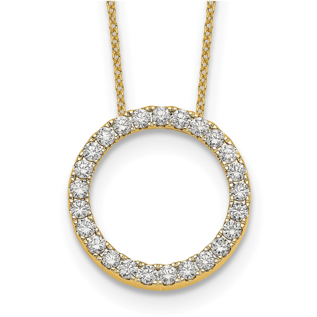 Lab-Grown Diamond Eternity Necklace in 14K Yellow Gold (1 ct. tw.), 18 Inch - Sophia Jewelers