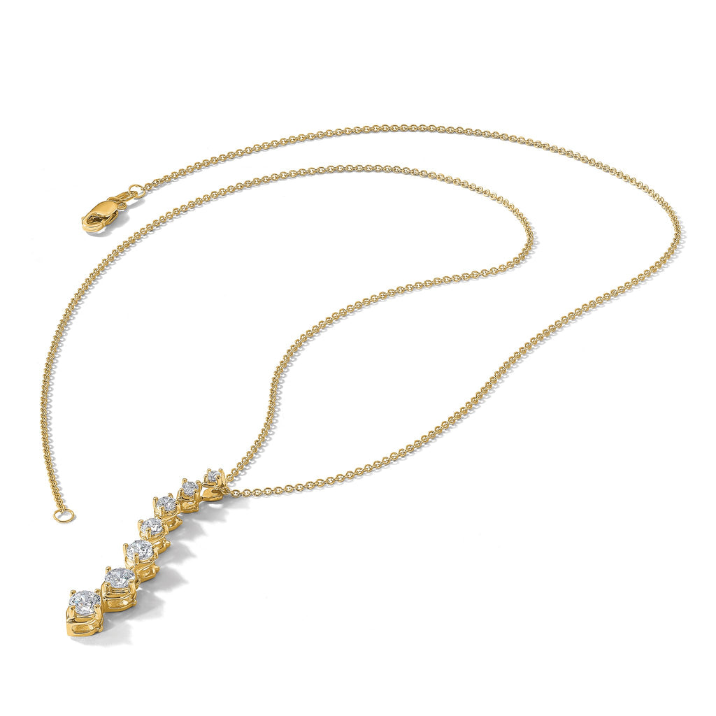 Lab-Grown Diamond Eternity Necklace in 14K Yellow Gold (1 ct. tw.), 18 Inch - Sophia Jewelers