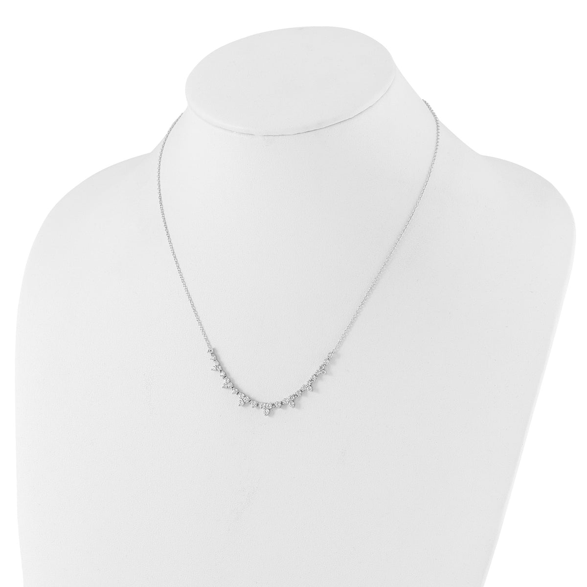 Lab-Grown Diamond Necklace in 14K White Gold (1 1/2 ct. tw.), 18 Inch - Sophia Jewelers