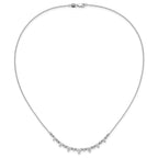 Lab-Grown Diamond Necklace in 14K White Gold (1 1/2 ct. tw.), 18 Inch - Sophia Jewelers