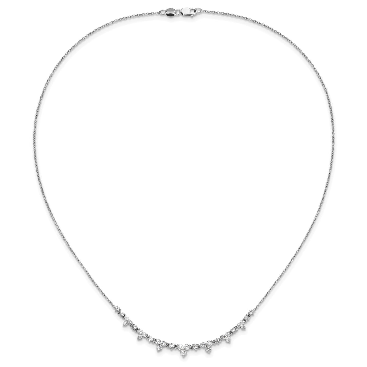 Lab-Grown Diamond Necklace in 14K White Gold (1 1/2 ct. tw.), 18 Inch - Sophia Jewelers