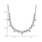 Lab-Grown Diamond Necklace in 14K White Gold (1 1/2 ct. tw.), 18 Inch - Sophia Jewelers