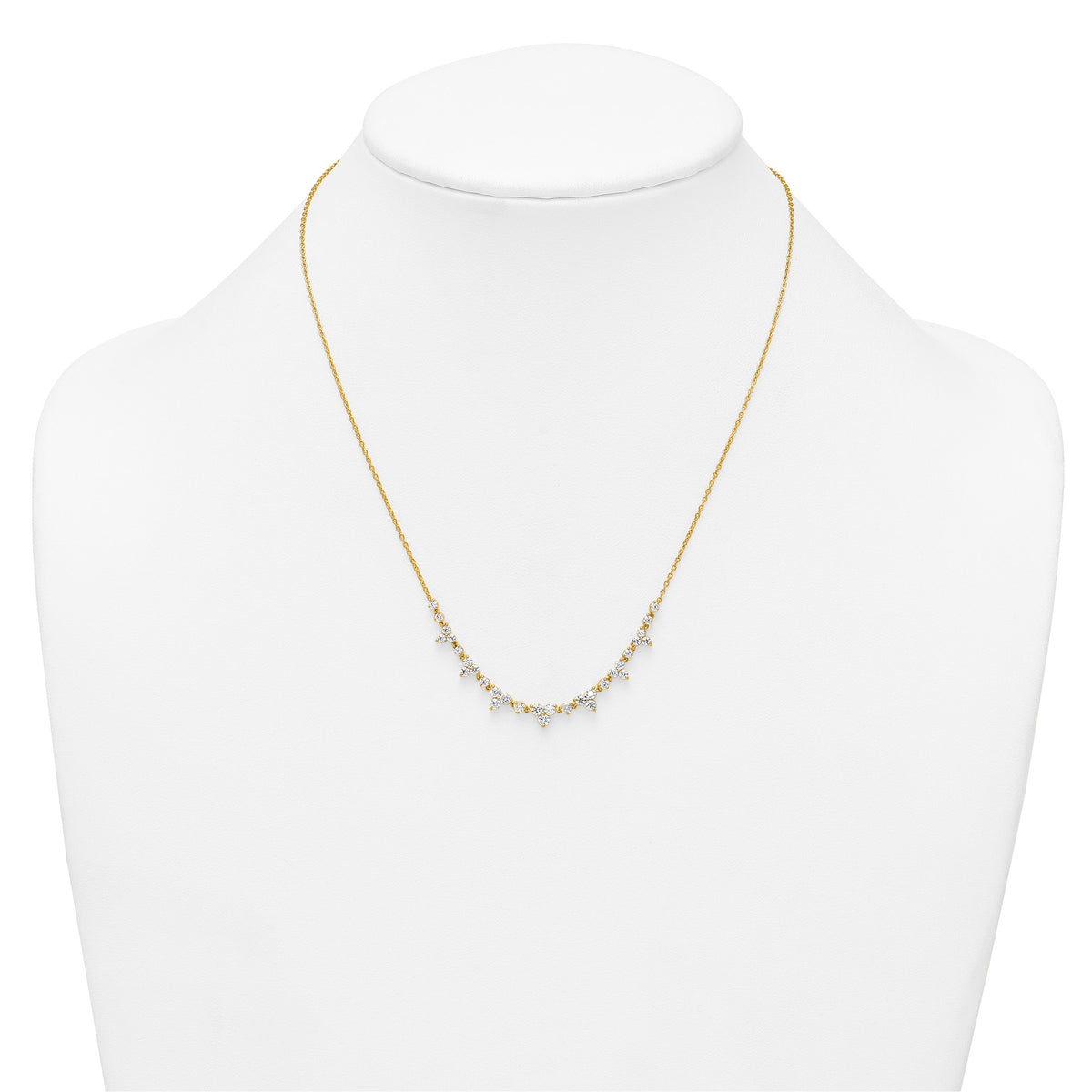 Lab-Grown Diamond Necklace in 14K Yellow Gold (1 1/2 ct. tw.), 18 Inch - Sophia Jewelers