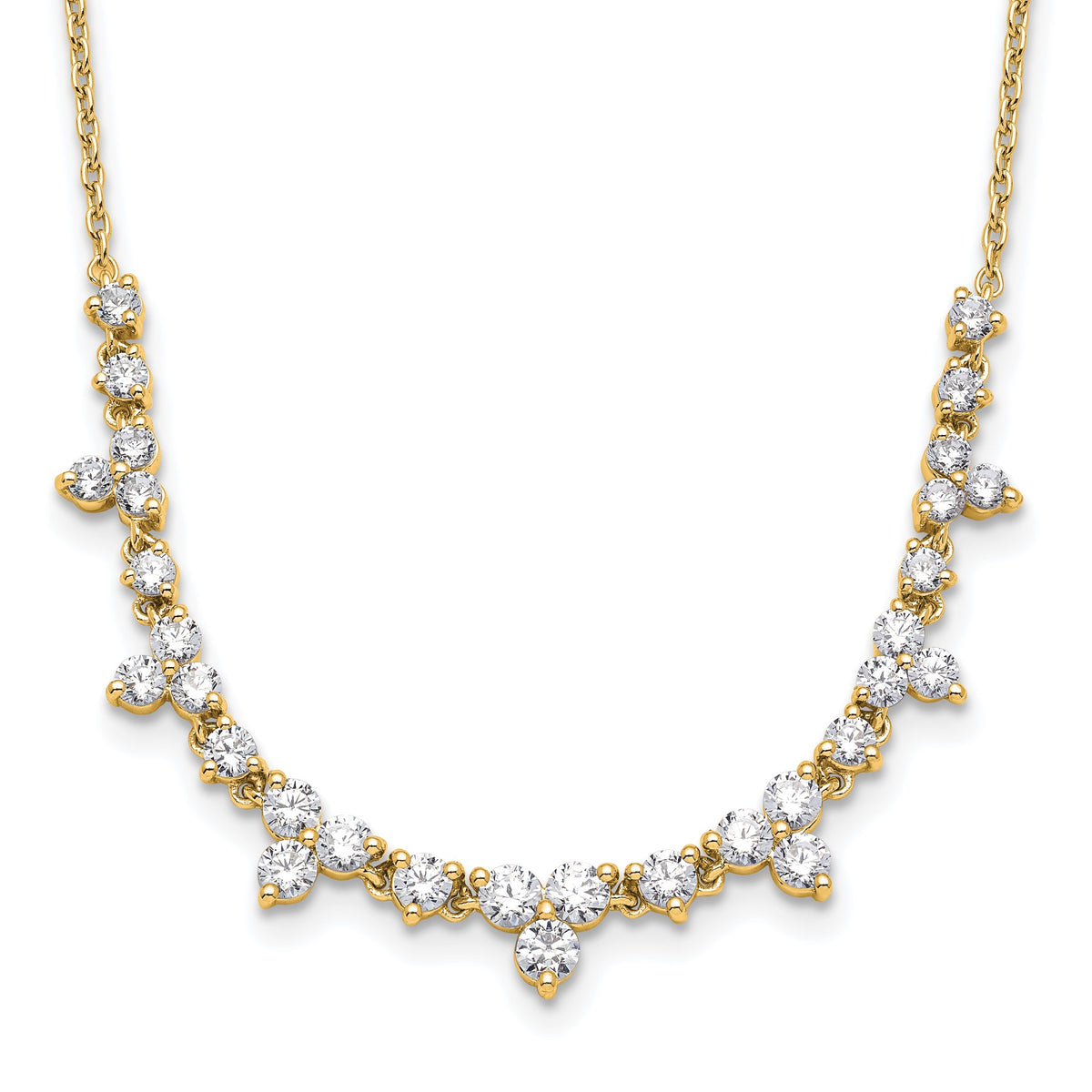 Lab-Grown Diamond Necklace in 14K Yellow Gold (1 1/2 ct. tw.), 18 Inch - Sophia Jewelers