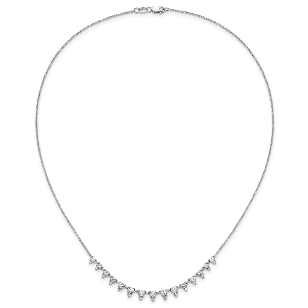 Lab-Grown Diamond Necklace in 14K White Gold (2 ct. tw.), 18 Inch - Sophia Jewelers