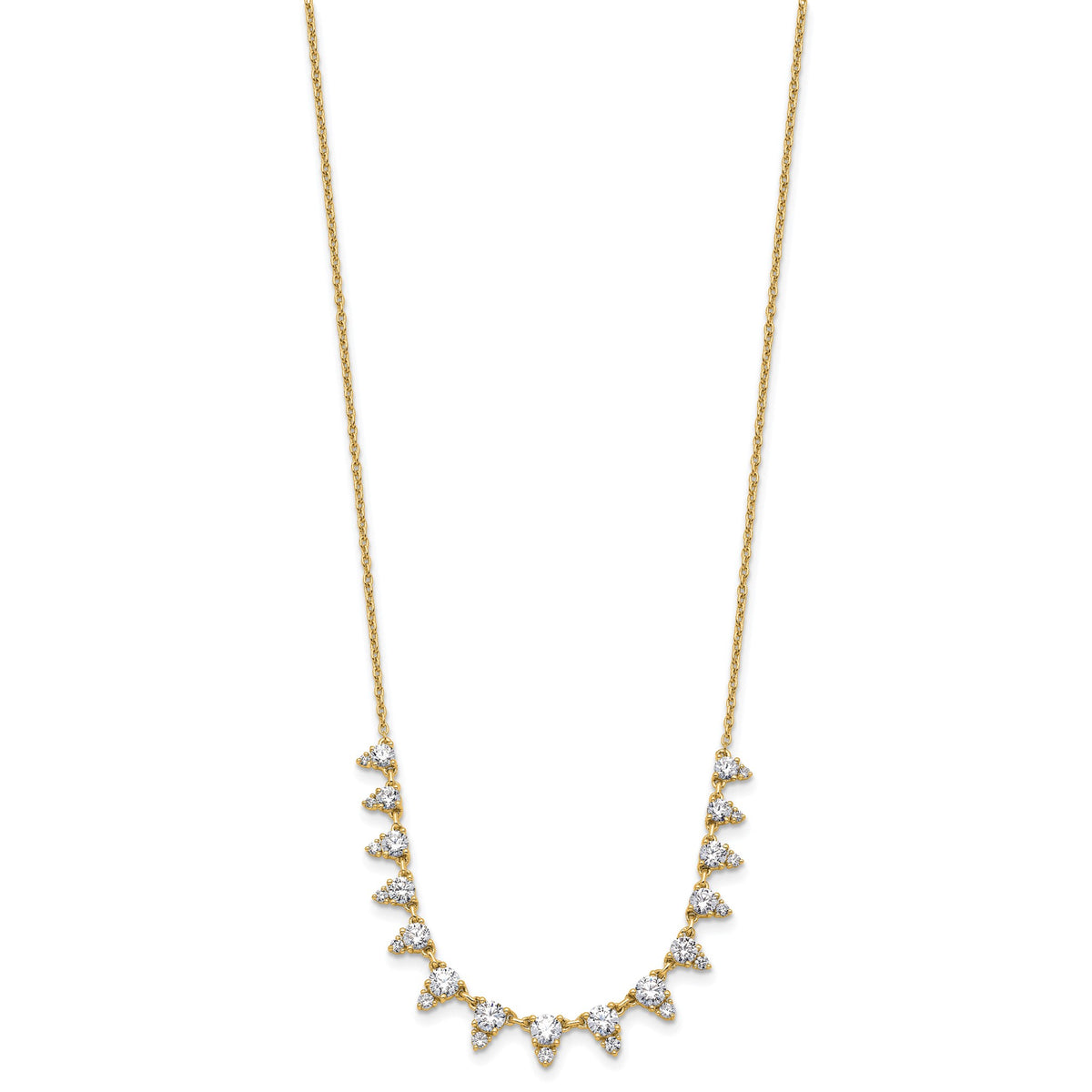 Lab-Grown Diamond Necklace in 14K Yellow Gold (2 ct. tw.), 18 Inch - Sophia Jewelers