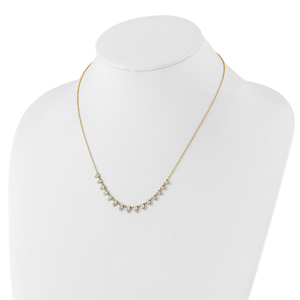 Lab-Grown Diamond Necklace in 14K Yellow Gold (2 ct. tw.), 18 Inch - Sophia Jewelers