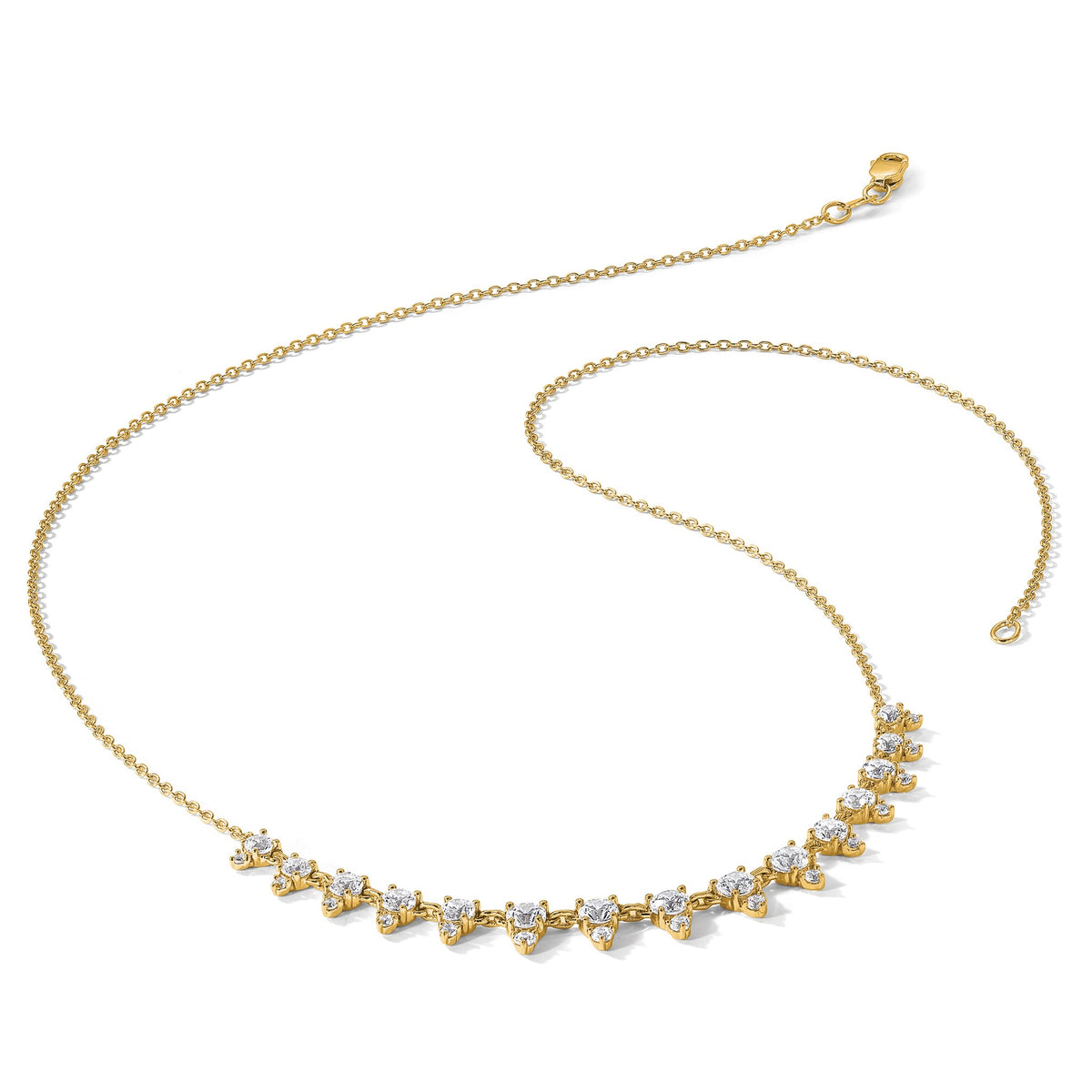 Lab-Grown Diamond Necklace in 14K Yellow Gold (2 ct. tw.), 18 Inch - Sophia Jewelers