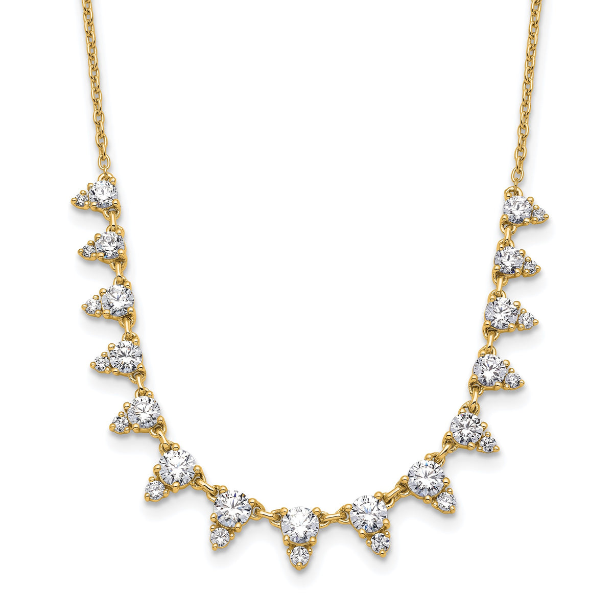 Lab-Grown Diamond Necklace in 14K Yellow Gold (2 ct. tw.), 18 Inch - Sophia Jewelers Main image