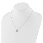 Lab-Grown Diamond Teardrop Necklace in 14K White Gold (1/3 ct. tw.), 18 Inch - Sophia Jewelers