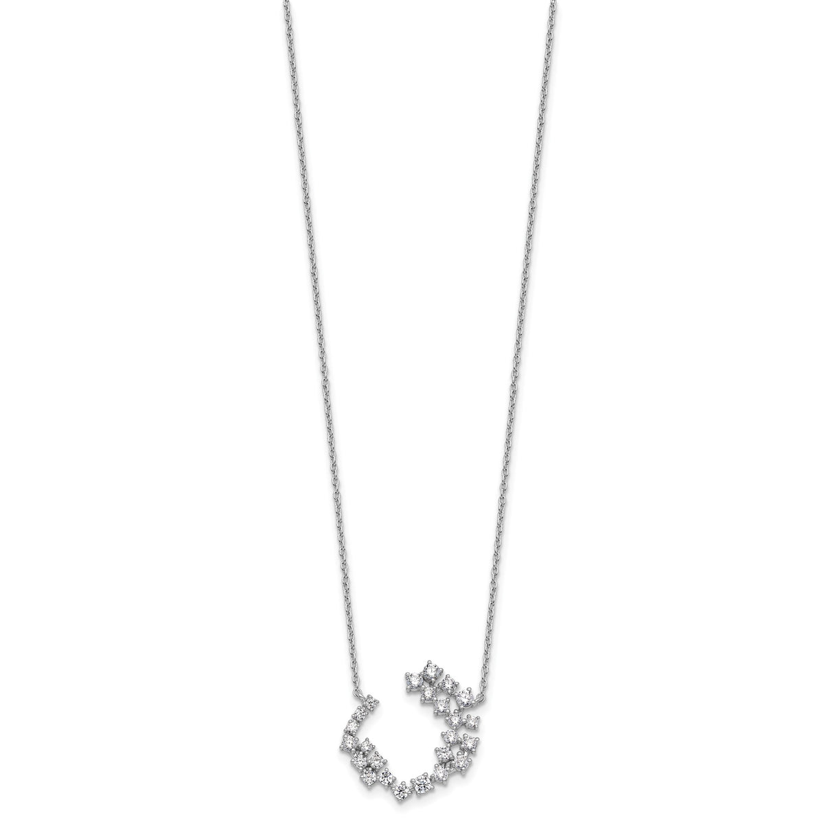 Lab-Grown Diamond Necklace in 14K White Gold, 2.5mm (1 ct. tw.), 18 Inch - Sophia Jewelers