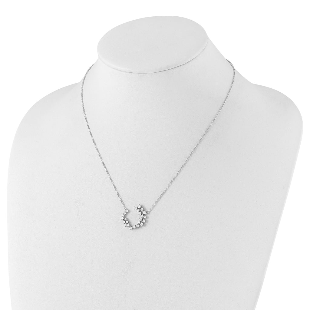 Lab-Grown Diamond Necklace in 14K White Gold, 2.5mm (1 ct. tw.), 18 Inch - Sophia Jewelers