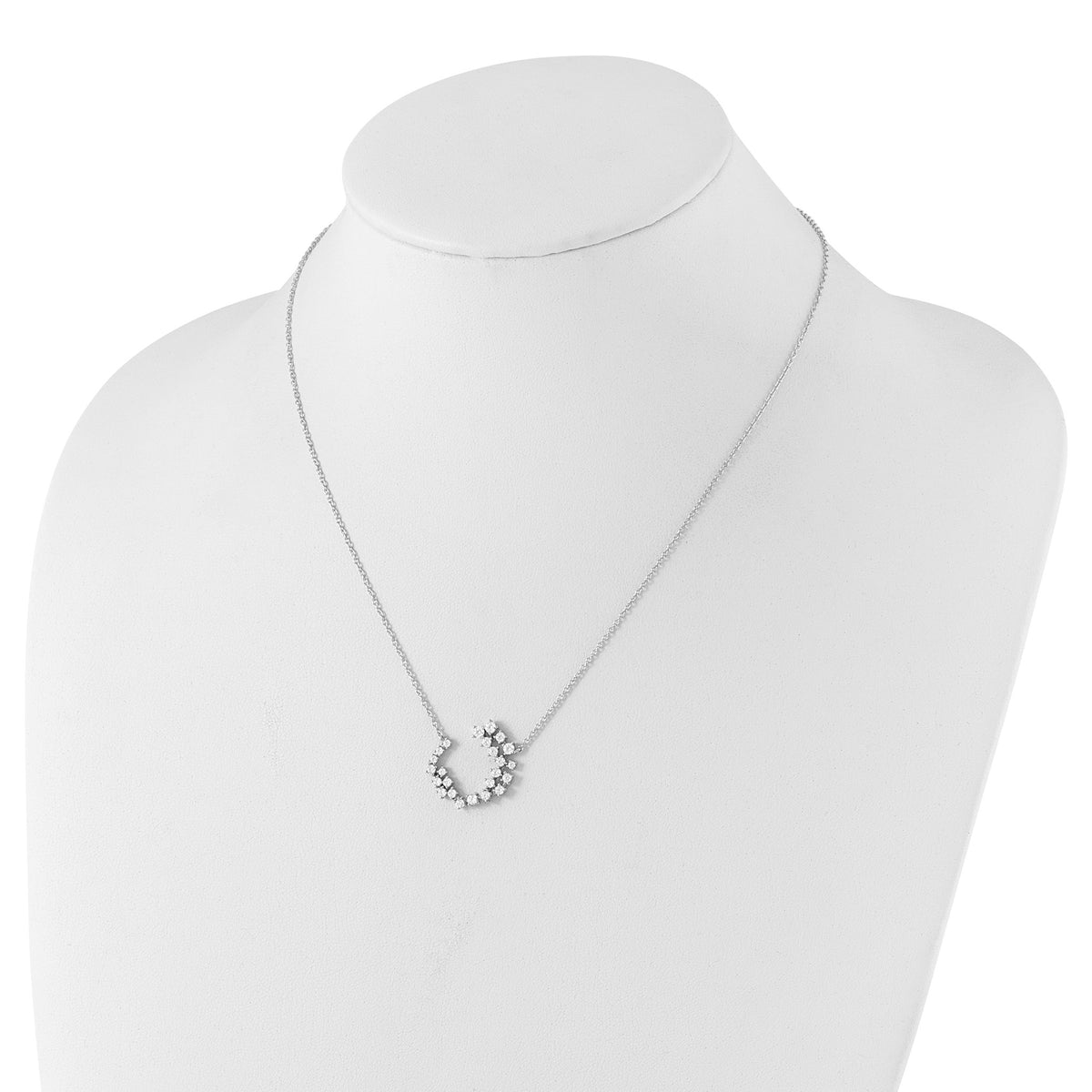 Lab-Grown Diamond Necklace in 14K White Gold, 2.5mm (1 ct. tw.), 18 Inch - Sophia Jewelers