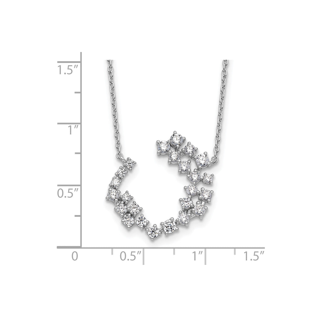 Lab-Grown Diamond Necklace in 14K White Gold, 2.5mm (1 ct. tw.), 18 Inch - Sophia Jewelers