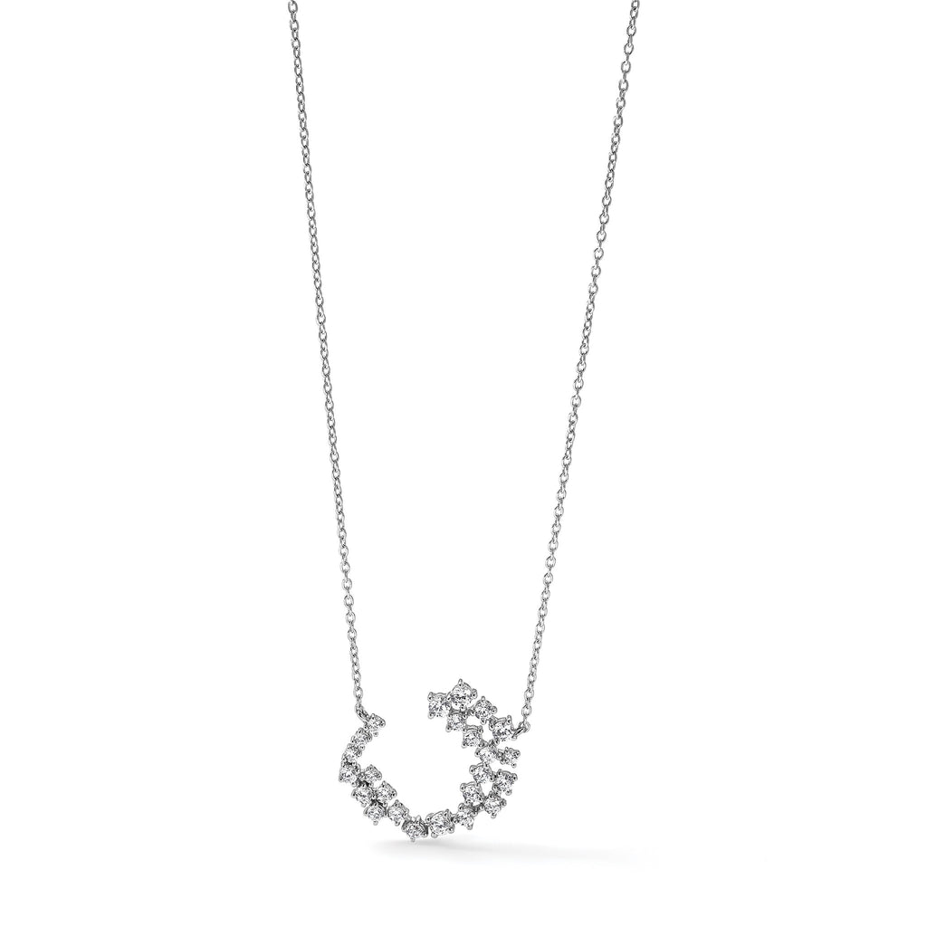 Lab-Grown Diamond Necklace in 14K White Gold, 2.5mm (1 ct. tw.), 18 Inch - Sophia Jewelers