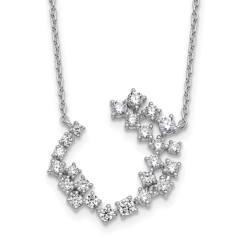 Lab-Grown Diamond Necklace in 14K White Gold, 2.5mm (1 ct. tw.), 18 Inch - Sophia Jewelers