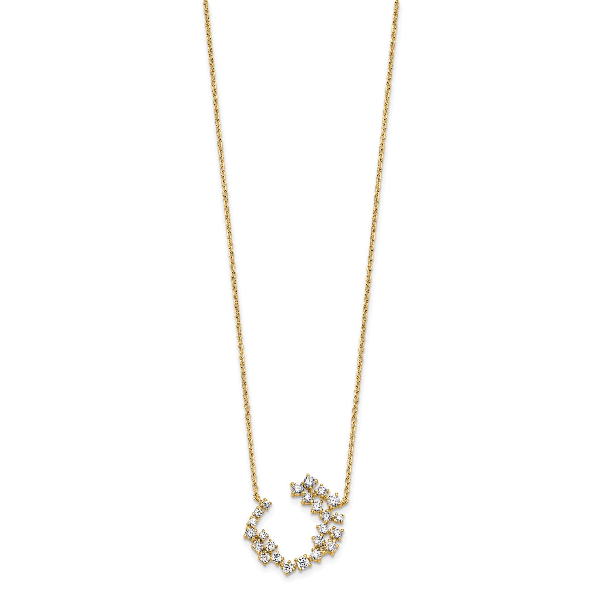 Lab-Grown Diamond Necklace in 14K Yellow Gold, 2.5mm (1 ct. tw.), 18 Inch Secondary image