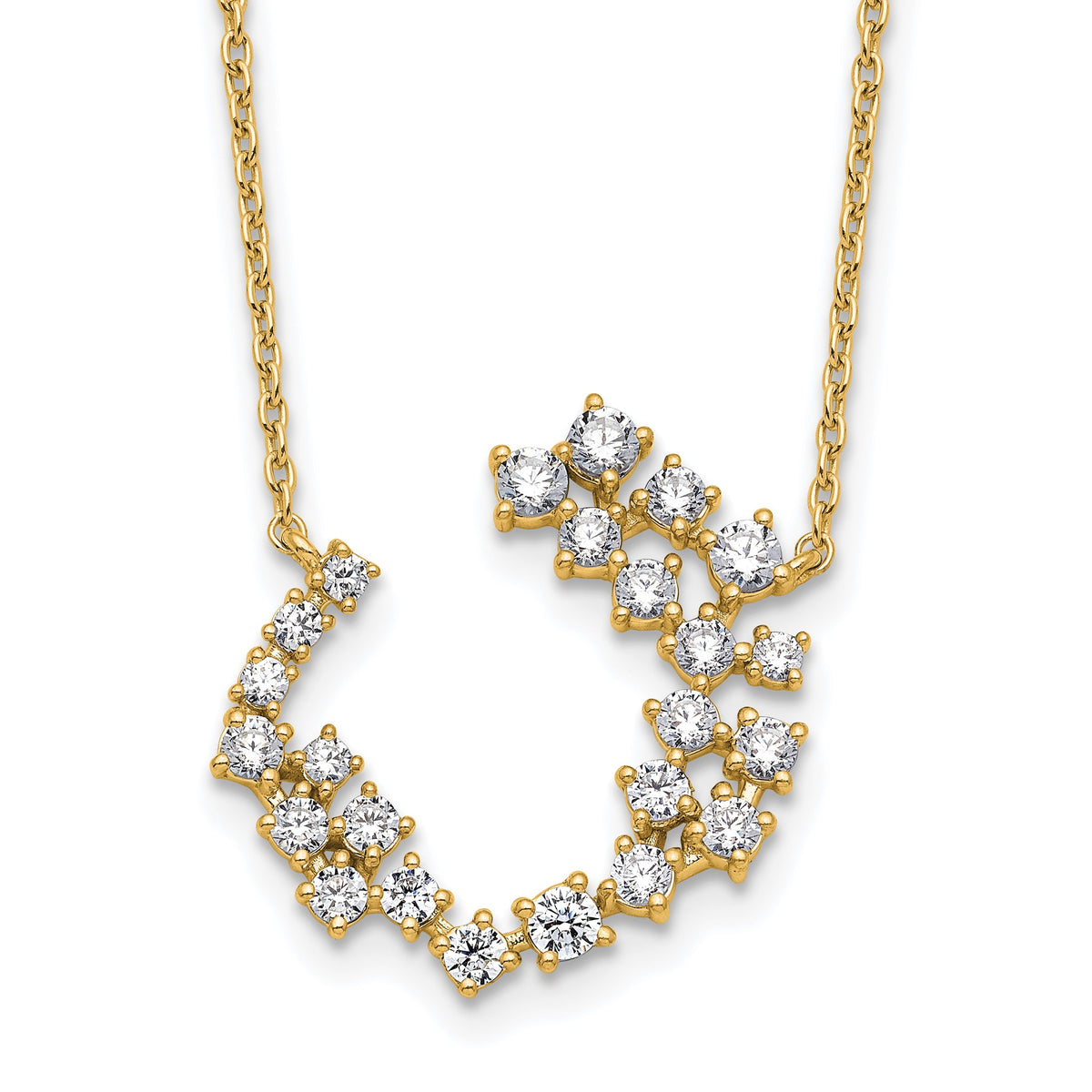 Lab-Grown Diamond Necklace in 14K Yellow Gold, 2.5mm (1 ct. tw.), 18 Inch - Sophia Jewelers
