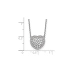 Lab-Grown Diamond Heart Necklace in 14K White Gold, 1.5mm (3/4 ct. tw.), 18 Inch - Sophia Jewelers