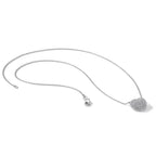 Lab-Grown Diamond Heart Necklace in 14K White Gold, 1.5mm (3/4 ct. tw.), 18 Inch - Sophia Jewelers