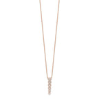 Lab-Grown Diamond Hearts Necklace in 14K Rose Gold, 2.8mm (1 ct. tw.), 18 Inch - Sophia Jewelers