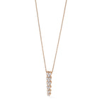 Lab-Grown Diamond Hearts Necklace in 14K Rose Gold, 2.8mm (1 ct. tw.), 18 Inch - Sophia Jewelers
