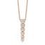 Lab-Grown Diamond Hearts Necklace in 14K Rose Gold, 2.8mm (1 ct. tw.), 18 Inch - Sophia Jewelers