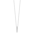 Lab-Grown Diamond Hearts Necklace in 14K White Gold, 2.8mm (1 ct. tw.), 18 Inch - Sophia Jewelers