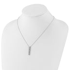 Lab-Grown Diamond Hearts Necklace in 14K White Gold, 2.8mm (1 ct. tw.), 18 Inch - Sophia Jewelers