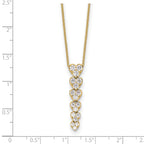 Lab-Grown Diamond Hearts Necklace in 14K Yellow Gold, 2.8mm (1 ct. tw.), 18 Inch - Sophia Jewelers