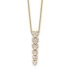 Lab-Grown Diamond Hearts Necklace in 14K Yellow Gold, 2.8mm (1 ct. tw.), 18 Inch - Sophia Jewelers