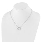 Lab-Grown Diamond Hexagon Necklace in 14K White Gold (1/4 ct. tw.), 18 Inch - Sophia Jewelers