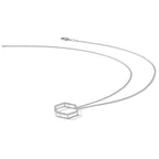 Lab-Grown Diamond Hexagon Necklace in 14K White Gold (1/4 ct. tw.), 18 Inch - Sophia Jewelers