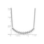 Lab-Grown Diamond Curved Bar Necklace in 14K White Gold (1/4 ct. tw.), 18 Inch - Sophia Jewelers