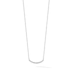 Lab-Grown Diamond Curved Bar Necklace in 14K White Gold (1/4 ct. tw.), 18 Inch - Sophia Jewelers