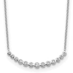 Lab-Grown Diamond Curved Bar Necklace in 14K White Gold (1/4 ct. tw.), 18 Inch - Sophia Jewelers