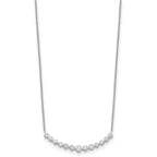 Lab-Grown Diamond Curved Bar Necklace in 14K White Gold (1/2 ct. tw.), 18 Inch - Sophia Jewelers