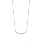 Lab-Grown Diamond Curved Bar Necklace in 14K White Gold (1/2 ct. tw.), 18 Inch - Sophia Jewelers