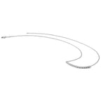 Lab-Grown Diamond Curved Bar Necklace in 14K White Gold (1/2 ct. tw.), 18 Inch - Sophia Jewelers