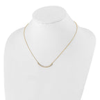 Lab-Grown Diamond Curved Bar Necklace in 14K Yellow Gold (1/2 ct. tw.), 18 Inch - Sophia Jewelers